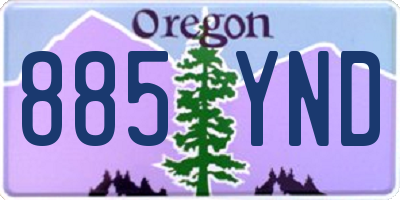 OR license plate 885YND