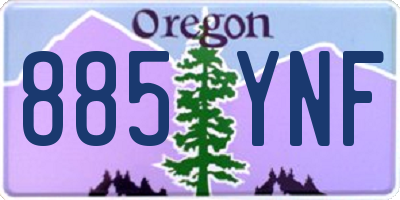 OR license plate 885YNF