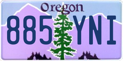 OR license plate 885YNI
