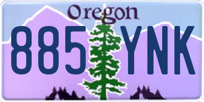 OR license plate 885YNK