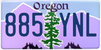 OR license plate 885YNL
