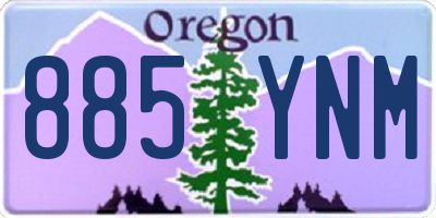 OR license plate 885YNM