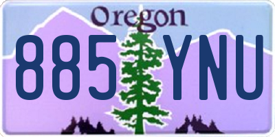 OR license plate 885YNU
