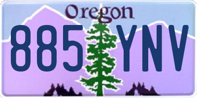 OR license plate 885YNV