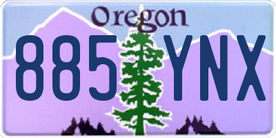 OR license plate 885YNX