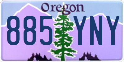 OR license plate 885YNY