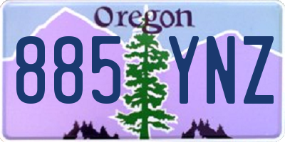 OR license plate 885YNZ