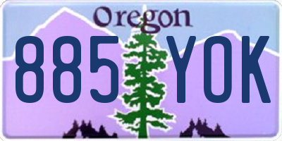 OR license plate 885YOK