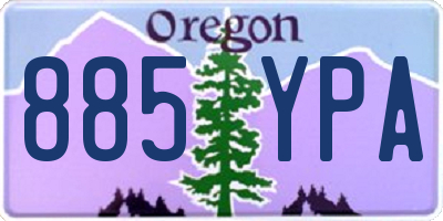 OR license plate 885YPA