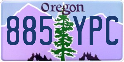 OR license plate 885YPC