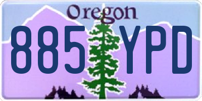 OR license plate 885YPD
