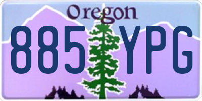 OR license plate 885YPG