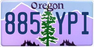 OR license plate 885YPI