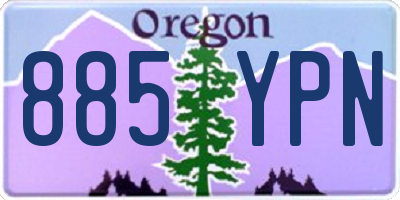 OR license plate 885YPN