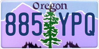 OR license plate 885YPQ