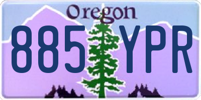 OR license plate 885YPR