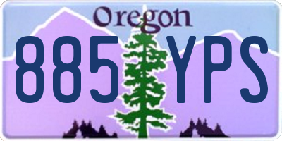 OR license plate 885YPS