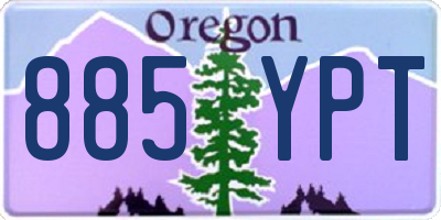 OR license plate 885YPT