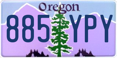 OR license plate 885YPY