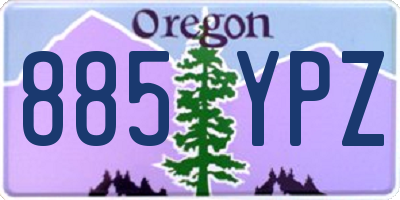 OR license plate 885YPZ