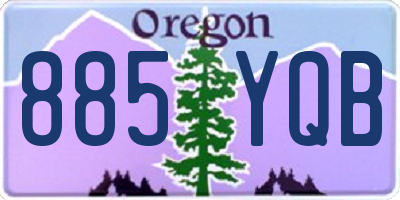 OR license plate 885YQB