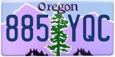 OR license plate 885YQC