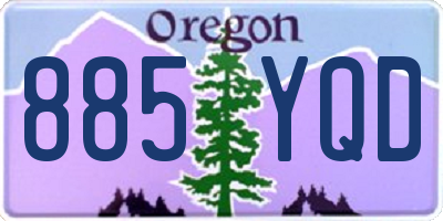 OR license plate 885YQD