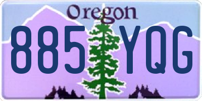 OR license plate 885YQG