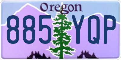 OR license plate 885YQP