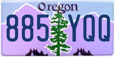 OR license plate 885YQQ