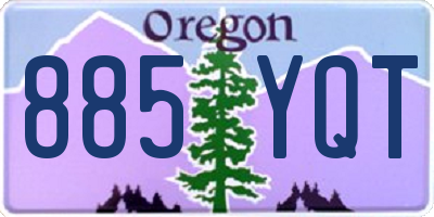 OR license plate 885YQT