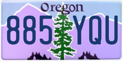 OR license plate 885YQU