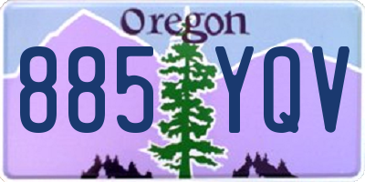 OR license plate 885YQV