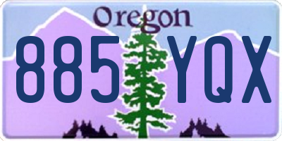 OR license plate 885YQX