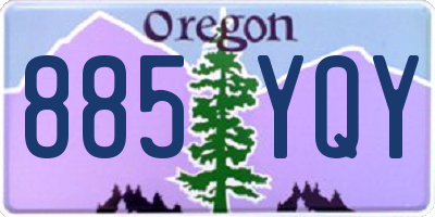 OR license plate 885YQY