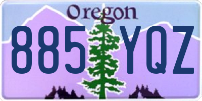 OR license plate 885YQZ
