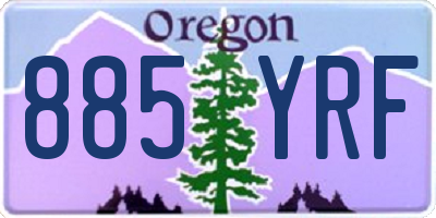 OR license plate 885YRF