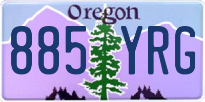 OR license plate 885YRG