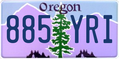 OR license plate 885YRI