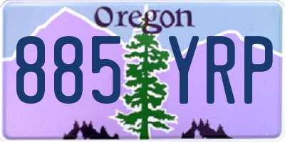 OR license plate 885YRP