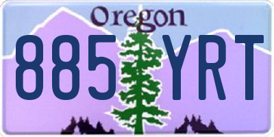 OR license plate 885YRT