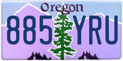 OR license plate 885YRU