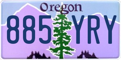 OR license plate 885YRY