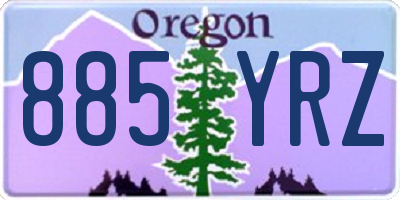 OR license plate 885YRZ