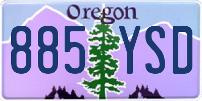 OR license plate 885YSD