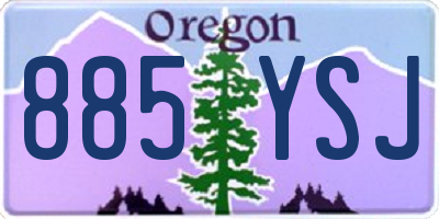 OR license plate 885YSJ