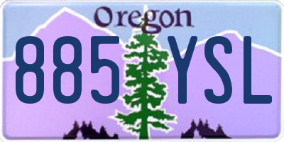 OR license plate 885YSL