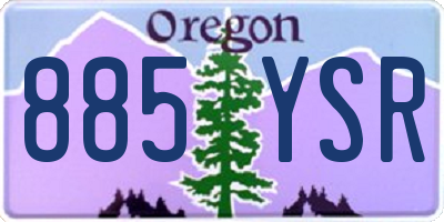 OR license plate 885YSR