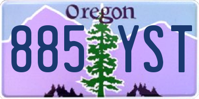 OR license plate 885YST