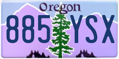 OR license plate 885YSX